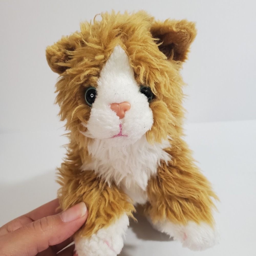 Vintage Animal Alley Orange And White Cat Plush 8" Stuffed Animal WELL LOVED